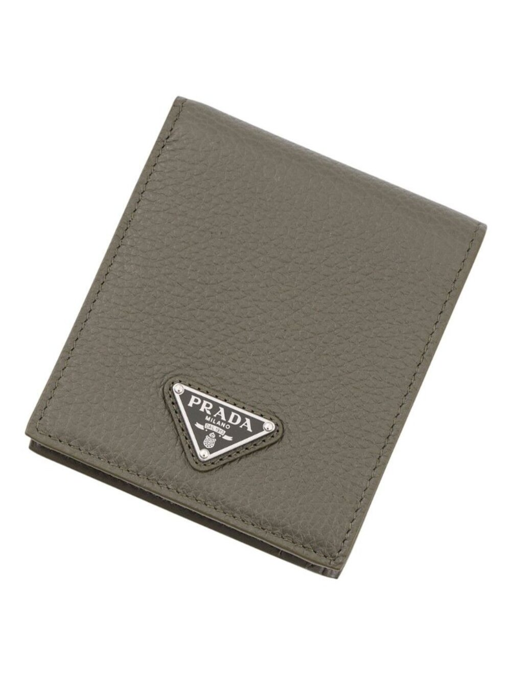 Prada Bifold Wallet Leather Triangle Logo